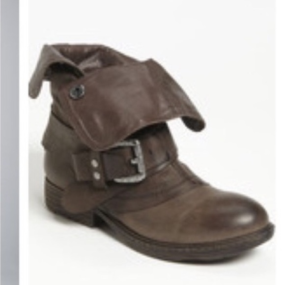 Report Motorcycle Boots woods brown leather fold over Sz 9.5 - Picture 1 of 9